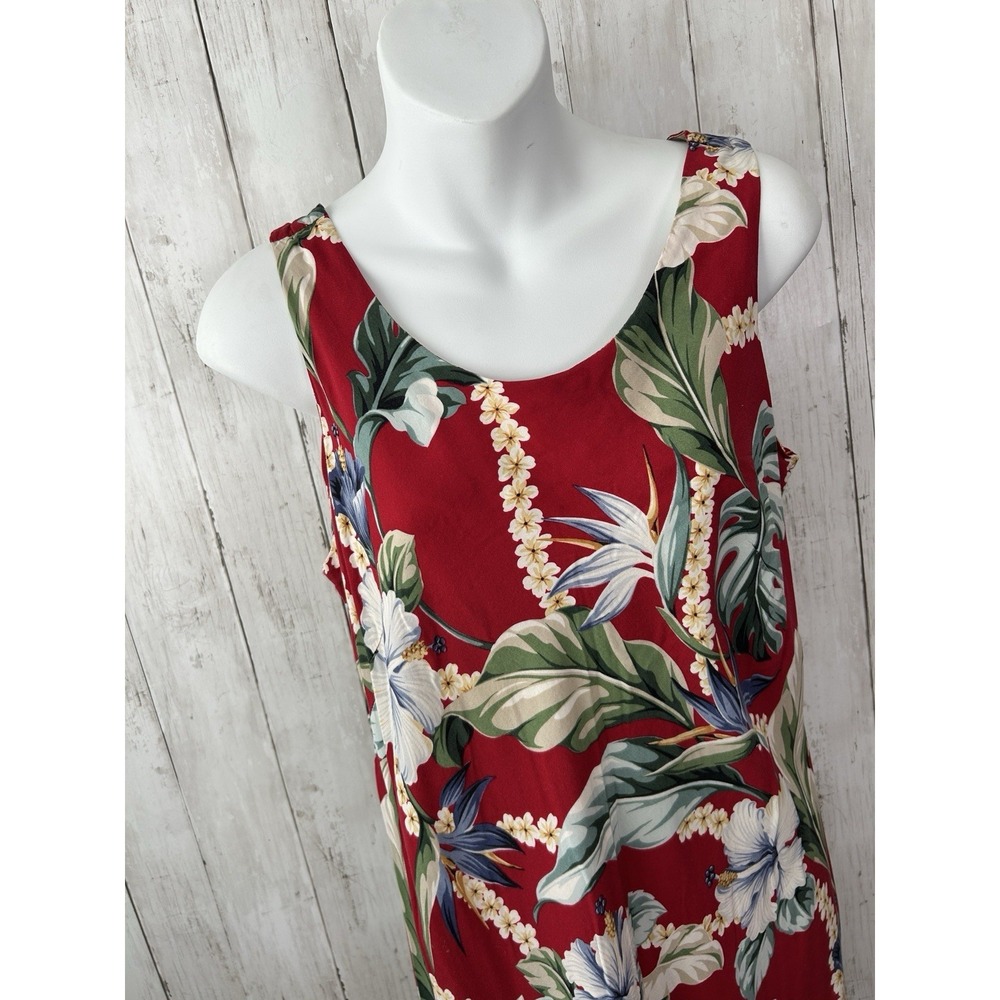 Women's Vintage Liberty House Young Dress Made In USA Hawaiian Hibiscus Palm M